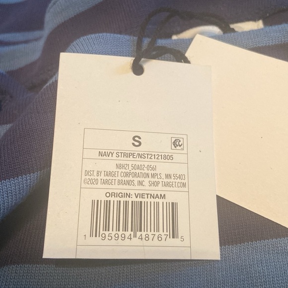 NWT The Nines by Hatch Long Sleeve Striped Top Blue Small - Picture 6 of 6